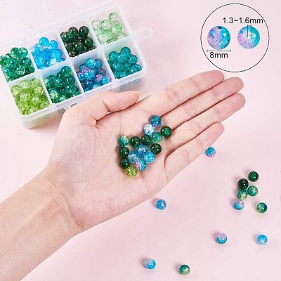 Baking Painted Crackle Glass Beads CCG-PH0002-10-1