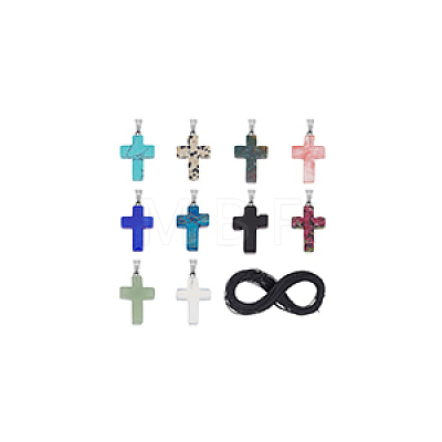 Unicraftale Cross Pendant Necklace Making Kit DIY-UN0003-74-1