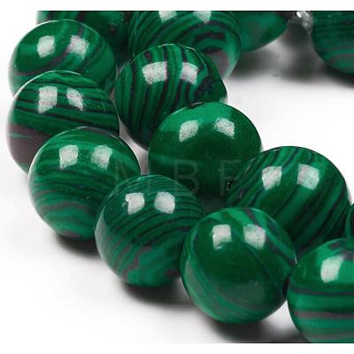 Synthetic Malachite Beads Strands G-G832-01-6mm-1