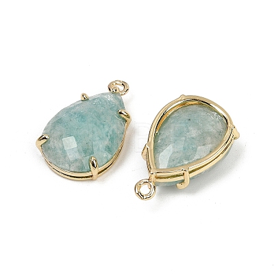 Natural Amazonite Faceted Pendants G-K347-05G-06-1