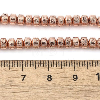 Electroplated Natural Lava Rock Beads Strands G-L606-C02-01E-1