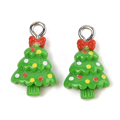Christmas Theme Opaque Resin Pendants RESI-S08-02M-1