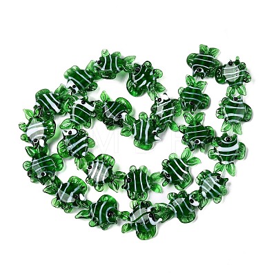 Handmade Lampwork Beads Strands LAMP-N024-35A-1