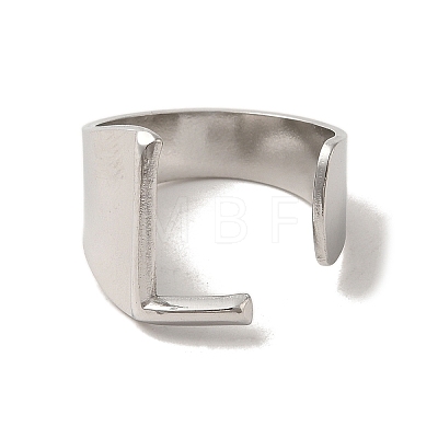 Non-Tarnish 201 Stainless Steel Finger Rings RJEW-H223-04P-L-1