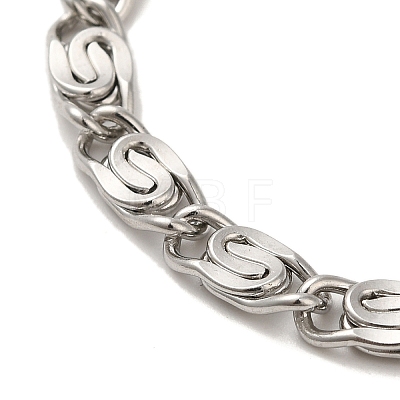 304 Stainless Steel Lumachina Chain Bracelets BJEW-C079-01C-P-1