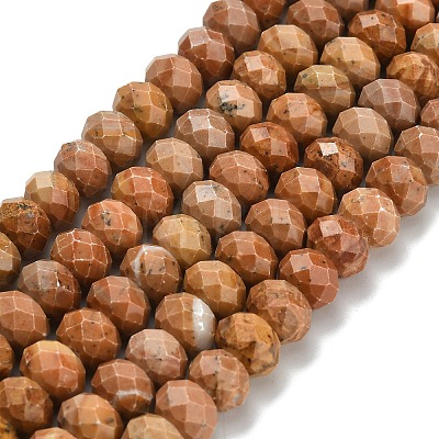 Natural Orange Sesame Jasper Beads Strands G-Z111-A41-1