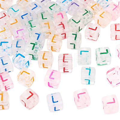 50Pcs Acrylic European Beads MACR-TADJ0001-13L-1