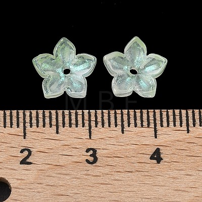 Dyed & Heated Glass Bead Caps GLAA-Z019-02E-1