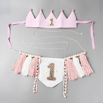 Polyester Braided Tassel Banners HJEW-WH0039-48A-1