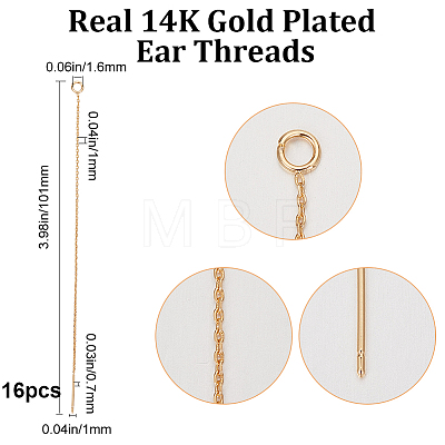 Beebeecraft 16Pcs Rack Plating Brass Stud Earring Findings KK-BBC0009-79-1