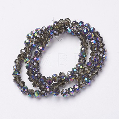 Electroplate Transparent Glass Beads Strands EGLA-A034-T2mm-Q10-1