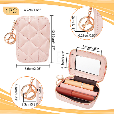 PU Leather Zipper Lipstick Storage Bags AJEW-WH0165-87A-1