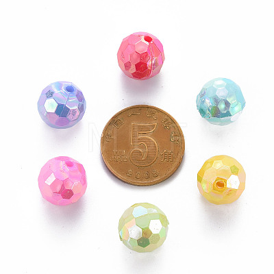 Opaque Acrylic Beads X-TACR-S154-10F-1