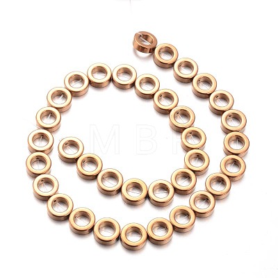 Electroplated Non-magnetic Synthetic Hematite Bead Strands G-E304-02-1