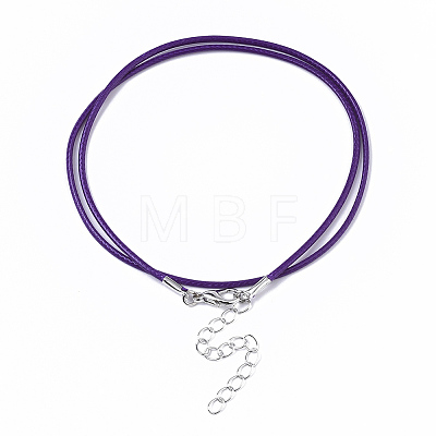 Waxed Cotton Cord Necklace Making MAK-S032-1.5mm-B09-1