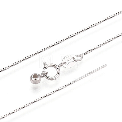 Adjustable 925 Sterling Silver Box Chains Slider Bracelets STER-N016-51P-1