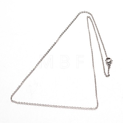 304 Stainless Steel Cable Chain Necklaces NJEW-M124-01P-1