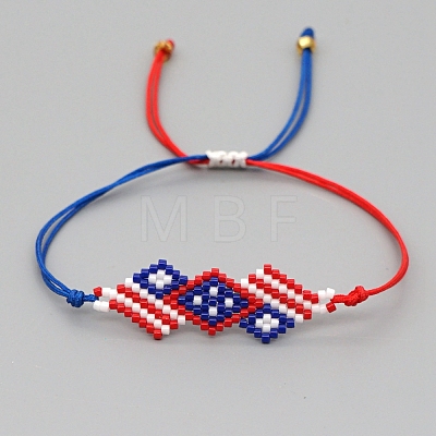 Miyuki Seed Braided Bead Bracelet BJEW-P269-29A-1