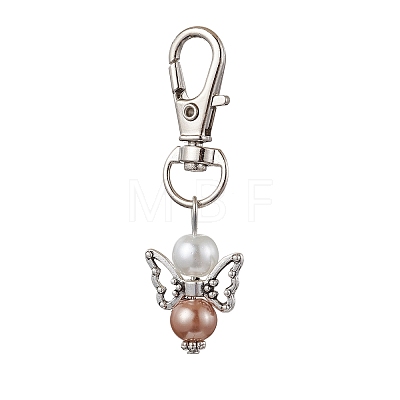 Angel Glass Pearl Pendnat Pendant HJEW-JM02332-1