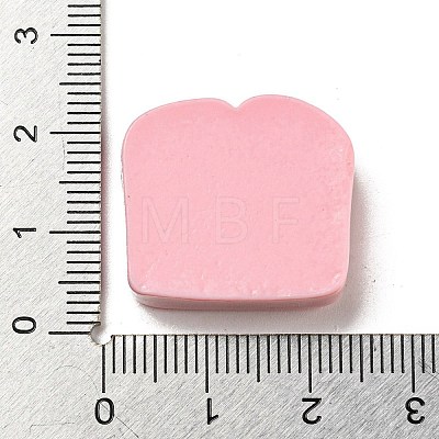 Spring Cherry Blossoms Theme Opaque Resin Toast Decoden Cabochons RESI-E055-02F-1