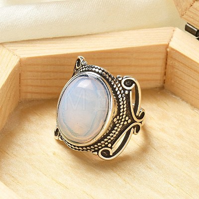 Opalite Adjustable Rings RJEW-I108-02AS-05-1