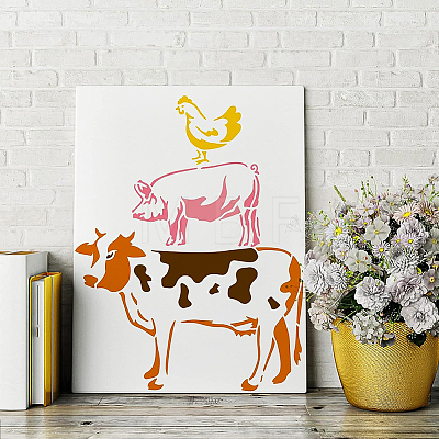 PET Hollow Out Drawing Painting Stencils DIY-WH0391-0221-1