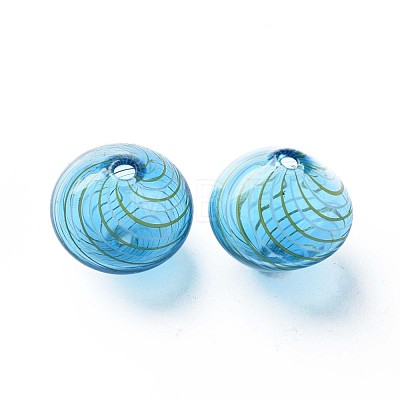 Transparent Handmade Blown Glass Globe Beads GLAA-T012-45-1