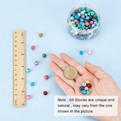 SUNNYCLUE 200Pcs DIY Natural & Dyed Ocean White Jade Beaded Stretch Bracelet Making Kits DIY-SC0014-78-1