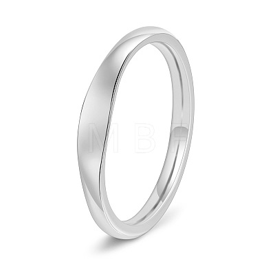 Stainless Steel Plain Band Rings PW-WGB10DA-03-1