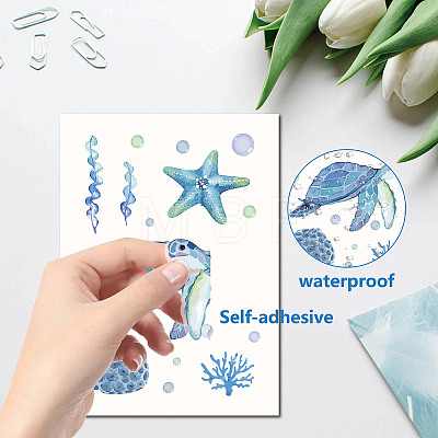 8 Sheets 8 Styles PVC Waterproof Wall Stickers DIY-WH0345-142-1