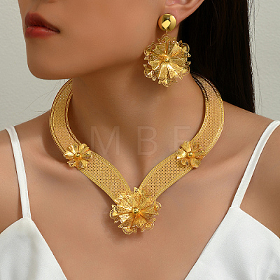Flower Iron Wedding Jewelry Sets for Women MH3455-1-1