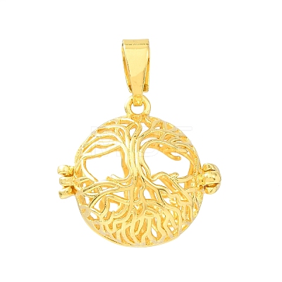 Brass Cage Pendants KK-CBA8ACD-03G-1