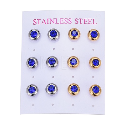 304 Stainless Steel Stud Earrings EJEW-L251-A04-1