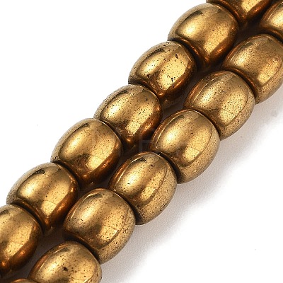 Synthetic Magnetic Hematite Beads Strands G-P545-H01-01A-1