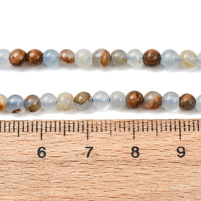 Natural Blue Calcite Beads Strands G-K427-A01-4mm-1