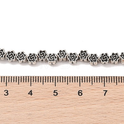 Tibetan Style Flower Alloy Bead Strands X-TIBEB-O007-06-RS-1