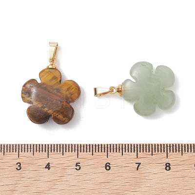 Natural Mixed Gemstone Pendants PALLOY-JF05213-1