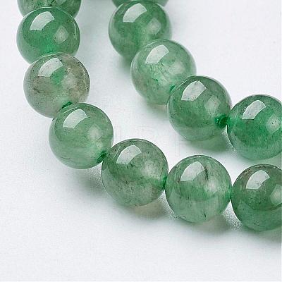 Natural Green Aventurine Beads Strands GSR6mmC024-1