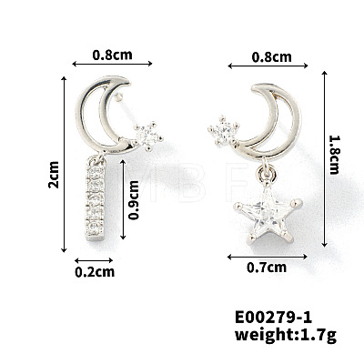 Copper Geometric Zircon Stud Earrings for Elegant Summer Style KE2533-2-1