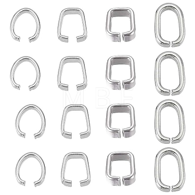 SUNNYCLUE 120Pcs 4 Styles 304 Stainless Steel Quick Link Connectors STAS-SC0005-53-1