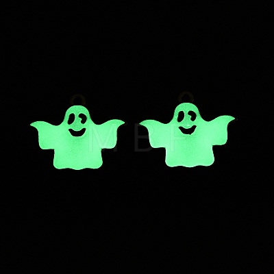 Halloween Theme Rack Plating Luminous Alloy Enamel Pendants ENAM-N056-238P-1