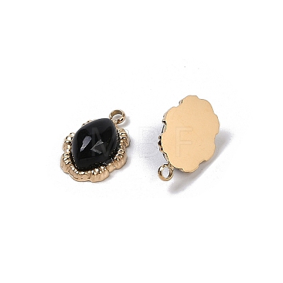 Natural Black Onyx(Dyed & Heated) Oval Charms STAS-I325-144G-01-1