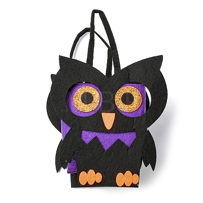 Owl Felt Halloween Candy Bags with Handles HAWE-K001-01C-1