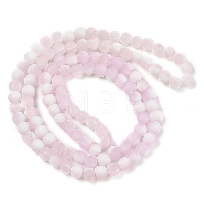 Frosted Crackle Glass Beads Strands GLAA-U001-6mm-M03-1