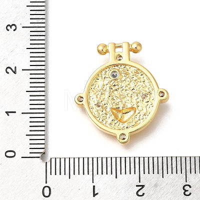 Brass Micro Pave Cubic Zirconia Pendants KK-H507-01G-1