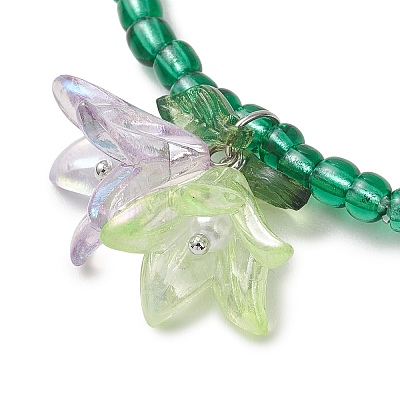 10Pcs Acrylic Charm Bracelets BJEW-JB13508-1