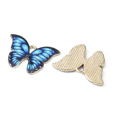 12Pcs 6 Colors Printed Alloy Pendants FIND-FS0001-28-1