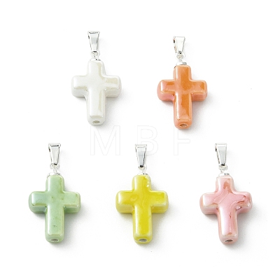 Handmade Porcelain Pendants PALLOY-JF05616-01-1