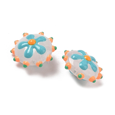 Baking Paint Glass Enamel Beads LAMP-S080-03G-1