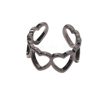 Hollow Out Heart Alloy Cuff Rings FS-WG233AB-05-1